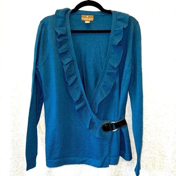 WOMEN'S Fenn Wright Mason Wool Wrap Sweater Medium - Picture 1 of 5